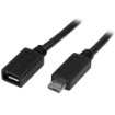 Picture of Startech.Com Micro-Usb Extension Cable - M/F - 0.5m (20in) - USBUBEXT50CM