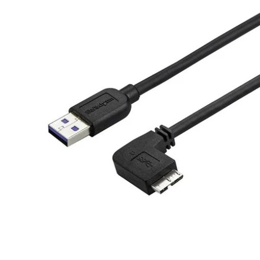 Picture of Startech.Com Slim Micro Usb 3.0 Cable - M/M - Right-Angle Micro-Usb - 0.5m (20in) - Usb3au50cmrs