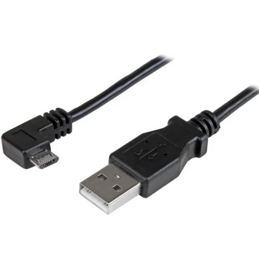 Picture of Startech.Com Micro-Usb Charge-And-Sync Cable M/M - Right-Angle Micro-Usb - 30/24 Awg - 1 M (3 Ft.) - USBAUB1MRA