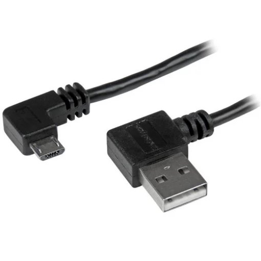 Picture of Startech.Com Micro-Usb Cable with Right-Angled Connectors - M/M - 2m (6ft) - Usb2aub2ra2m