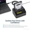 Picture of Startech.Com Single Bay Hard Drive Eraser, Standalone Hdd/Ssd Sanitizer, Usb 3.0 To Sata Ii (3 Gbps), 9 Erase Modes, Lcd Display, Secure Erase Hard Disk Sanitizer Dock, Db-9 Printer Port, Taa Compliant - Sdock1eu3p