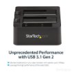 Picture of Startech.Com Dual-Bay Usb 3.2 Gen 2 To Sata Hard Drive Docking Station, Usb 10Gbps Hard Drive Dock, External 2.5/3.5" Sata I/Ii/Iii Ssd/Hdd Docking Station, Hot-Swap Hard Drive Bay, Top-Loading - Sdock2u313