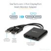 Picture of Startech.Com 2-Port Multi Monitor Adapter - Displayport 1.2 Mst Hub - Dual 4K 30Hz or 1080p - Usb Bus Powered - Video Splitter for Extended Desktop Mode on Windows Pcs Only - Dp To 2x Dp - MSTDP122DP