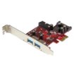 Picture of Startech.Com 4 Port Pci Express Usb 3.0 Card - 2 External & 2 Internal - Sata Power - Uasp Support - 2x Internal (Idc) Motherboard-Style Headers - Pexusb3s2ei
