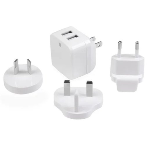 Picture of Startech.Com Dual-Port Usb Wall Charger - International Travel - 17W/3.4A - White - USB2PACWH