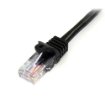 Picture of Startech.Com Cat5e Patch Cable with Snagless RJ45 Connectors - 1m, Black - 45Pat1mbk