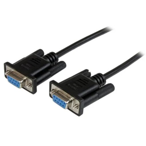 Picture of Startech.Com 1m Black DB9 RS232 Serial Null Modem Cable F/F - Scnm9ff1mbk