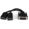 Picture of Startech.Com 8" (20 Cm) Dms-59 To Dual Displayport Adapter Cable - 4K X 2K Video - Lfh Dms 59 Pin (M) To 2x Displayport 1.2 (F) Splitter Y Cable - Lfh Graphics Card To Dual Dp Monitors - DMSDPDP1