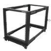 Picture of Startech.Com 4-Post 12U Mobile Open Frame Server Rack, Four Post 19" Network Rack with Wheels, Rolling Rack with Adjustable Depth for Computer/Av/Data/It Equipment - Casters, Leveling Feet or Floor Mounting - 4Postrack12u