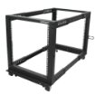 Picture of Startech.Com 4-Post 12U Mobile Open Frame Server Rack, Four Post 19" Network Rack with Wheels, Rolling Rack with Adjustable Depth for Computer/Av/Data/It Equipment - Casters, Leveling Feet or Floor Mounting - 4Postrack12u
