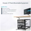 Picture of Startech.Com 4-Post 12U Mobile Open Frame Server Rack, Four Post 19" Network Rack with Wheels, Rolling Rack with Adjustable Depth for Computer/Av/Data/It Equipment - Casters, Leveling Feet or Floor Mounting - 4Postrack12u