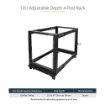 Picture of Startech.Com 4-Post 12U Mobile Open Frame Server Rack, Four Post 19" Network Rack with Wheels, Rolling Rack with Adjustable Depth for Computer/Av/Data/It Equipment - Casters, Leveling Feet or Floor Mounting - 4Postrack12u