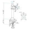 Picture of Startech.Com Single-Monitor Desk Mount - Height Adjustable - Steel - for Up To 34" (30.9lb/14kg) Displays - Armpivot