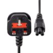 Picture of Startech.Com 6ft (2m) Uk Laptop Power Cable, Bs 1363 To C5 (Clover Leaf), 2.5A 250V, 18AWG, Uk Laptop Replacement Cord, Printer Power Cable, Laptop Charger Cord, Laptop Power Brick Cord - Pxtnb3suk2m