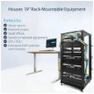 Picture of Startech.Com 4-Post 25U Mobile Open Frame Server Rack, Four Post 19in Network Rack with Wheels, Rolling Rack with Adjustable Depth for Computer/Av/Data/It Equipment - Casters, Leveling Feet or Floor Mounting - 4Postrack25u