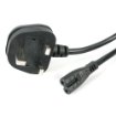 Picture of Startech.Com 3ft (1m) Uk Laptop Power Cable, Bs 1363 To C7, 2.5A 250V, 18AWG, Black, Uk Laptop Replacement Cord, Printer Power Cable, Ac Laptop Charger Cord, Laptop Power Brick Cord - Pxtnb2suk1m