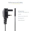 Picture of Startech.Com 3ft (1m) Uk Laptop Power Cable, Bs 1363 To C7, 2.5A 250V, 18AWG, Black, Uk Laptop Replacement Cord, Printer Power Cable, Ac Laptop Charger Cord, Laptop Power Brick Cord - Pxtnb2suk1m