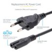 Picture of Startech.Com 1m (3ft) Laptop Power Cord, Eu Plug To C7, 2.5A 250V, 18AWG, Laptop Replacement Cord, Printer Power Cable, Laptop Charger Cord, Laptop Power Brick Cord - Ul Listed - Pxtnb2seu1m