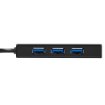 Picture of Startech.Com 3-Port Portable Usb 3.0 Hub Plus Gigabit Ethernet - Aluminum with Built-In Cable~3-Port Portable Usb 3.0 Hub Plus Gigabit Ethernet - 5Gbps - Aluminum with Built-In Cable - St3300gu3b