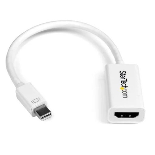 Picture of Startech.Com Mini Displayport To Hdmi Adapter - Active Mdp To Hdmi Video Converter - 4K 30Hz - Mini Dp or Thunderbolt 1/2 Mac/Pc To Hdmi Monitor/Tv/Display - Mdp 1.2 To Hdmi Adapter Dongle - White - Mdp2hd4ksw