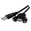 Picture of Startech.Com 3 Ft Panel Mount Usb Cable a To a - F/M - USBPNLAFAM3