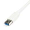 Picture of Startech.Com Usb 3.0 To Gigabit Ethernet Adapter Nic W/ Usb Port - White - USB31000SPTW