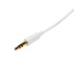 Picture of Startech.Com 1m White Slim 3.5mm Stereo Audio Cable - Male To Male - MU1MMMSWH