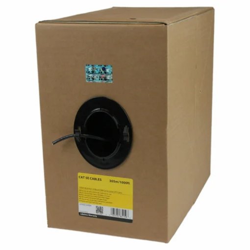 Picture of Startech.Com Bulk Cat 5e Ethernet Cable - 1000 Ft. (304,8m) - Solid - Cmr-Rated - Black - Taa Compliant - WIR5ECMRBK