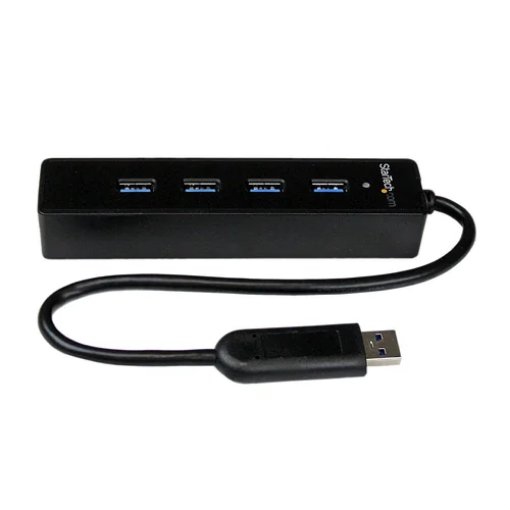 Picture of Startech.Com 4 Port Portable Superspeed Usb 3.0 Hub with Built-In Cable~4 Port Portable Superspeed Usb 3.0 Hub with Built-In Cable - 5Gbps - St4300pbu3