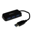 Picture of Startech.Com Portable 4 Port Superspeed Mini Usb 3.0 Hub - Black~Portable 4 Port Superspeed Mini Usb 3.0 Hub - 5Gbps - Black - St4300minu3b