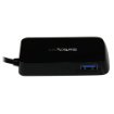 Picture of Startech.Com Portable 4 Port Superspeed Mini Usb 3.0 Hub - Black~Portable 4 Port Superspeed Mini Usb 3.0 Hub - 5Gbps - Black - St4300minu3b