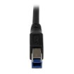 Picture of Startech.Com 1m Black Superspeed Usb 3.0 Cable - Right Angle a To B - M/M - Usb3sab1mra
