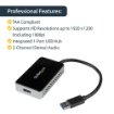Picture of Startech.Com Usb 3.0 To Hdmi Adapter W/ 1x Usb, Usb To Hdmi Monitor Converter for Windows (No Support for Macos/Chromeos/Linux) - Taa - USB32HDEH