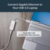 Picture of Startech.Com Usb 3.0 To Gigabit Ethernet Network Adapter, 10/100/1000 Mbps, Usb To RJ45, Usb 3.0 To Lan Adapter, Usb 3.0 Ethernet Adapter (Gbe), Taa Complaint - USB31000SW