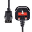 Picture of Startech.Com 10ft (3m) Uk Computer Power Cable, 18AWG, Bs 1363 To C13, 10A 250V, Black Replacement Ac Power Cord, Kettle Lead / Uk Power Cord, Pc Power Supply Cable, Tv/Monitor Power Cable - Pxt101uk3m
