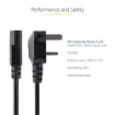 Picture of Startech.Com 10ft (3m) Uk Computer Power Cable, 18AWG, Bs 1363 To C13, 10A 250V, Black Replacement Ac Power Cord, Kettle Lead / Uk Power Cord, Pc Power Supply Cable, Tv/Monitor Power Cable - Pxt101uk3m