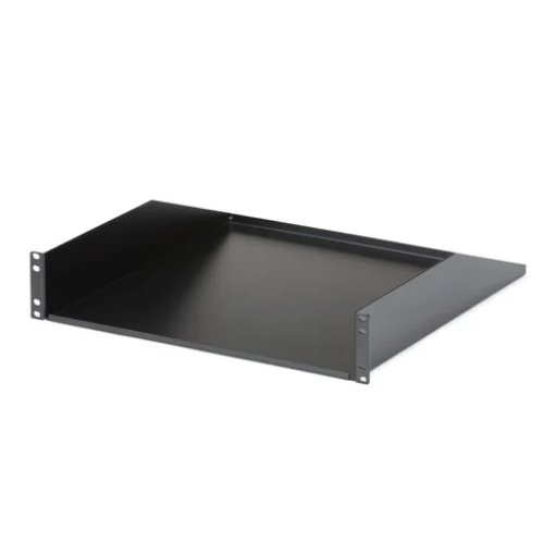 Picture of Startech.Com 2U Server Rack Shelf - Universal Rack Mount Cantilever Shelf for 19" Network Equipment Rack & Cabinet - Heavy Duty Steel – Weight Capacity 125lb/56kg - 18" Deep Tray, Black - Cabshelfhd