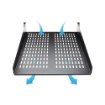 Picture of Startech.Com 2U Server Rack Shelf - Universal Vented Rack Mount Cantilever Tray for 19" Network Equipment Rack & Cabinet - Heavy Duty Steel – Weight Capacity 50lb/23kg - 22" Deep Shelf, Black - CABSHELF22V