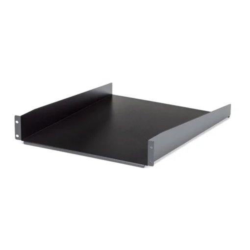 Picture of Startech.Com 2U Server Rack Shelf - Universal Rack Mount Cantilever Shelf for 19" Network Equipment Rack & Cabinet - Heavy Duty Steel – Weight Capacity 50lb/23kg - 22" Deep Tray, Black - CABSHELF22