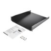Picture of Startech.Com 2U Server Rack Shelf - Universal Rack Mount Cantilever Shelf for 19" Network Equipment Rack & Cabinet - Heavy Duty Steel – Weight Capacity 50lb/23kg - 22" Deep Tray, Black - CABSHELF22