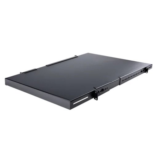 Picture of Startech.Com 1U 4-Post Adjustable Server Rack Mount Shelf - 330lbs(150 Kg) - 19.5 To 38in Adjustable Mounting Depth Universal Tray for 19" Av, Data & Network Equipment Rack - 27.5in Deep - Adjshelfhd