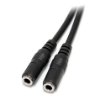 Picture of Startech.Com Slim Stereo Splitter Cable - 3.5mm Male To 2x 3.5mm Female - MUY1MFFS