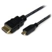 Picture of Startech.Com 2m Micro Hdmi To Hdmi Cable with Ethernet - 4K 30Hz Video - Durable High Speed Micro Hdmi Type-D To Hdmi 1.4 Adapter Cable/Converter Cord - Uhd Hdmi Monitors/Tvs/Displays - M/M - HDADMM2M