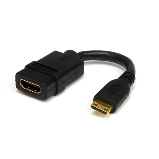 Picture of Startech.Com 5in Mini Hdmi To Hdmi Adapter - 4K High Speed Hdmi Adapter - 4K 30Hz Ultra Hd High Speed Hdmi Adapter - Hdmi 1.4 - Gold Plated Connectors - Uhd Mini Hdmi Adapter 4K - Black - HDACFM5IN