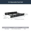 Picture of Startech.Com 2U Fixed 19" Adjustable Depth Universal Server Rack Rails - UNIRAILS2U