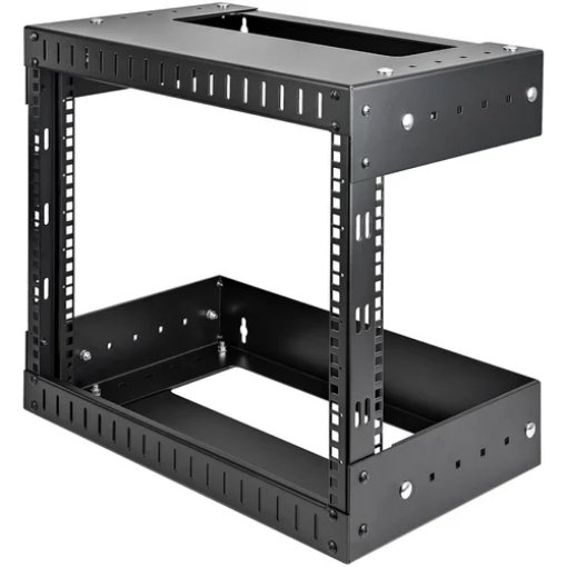 Picture of Startech.Com 8U 19" Wall Mount Network Rack - Adjustable Depth 12-20" 2 Post Open Frame Server Room Rack for Av/Data/ It Communication/Computer Equipment/Switch W/Cage Nuts & Screws - RK812WALLOA
