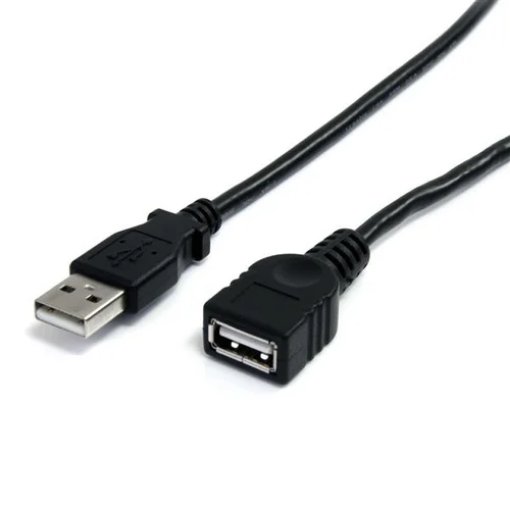 Picture of Startech.Com 10 Ft Black Usb 2.0 Extension Cable a To a - M/F - USBEXTAA10BK