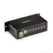 Picture of Startech.Com 7-Port Usb 2.0 Hub - Metal Industrial Usb-A Hub with Esd Protection & 350W Surge Protection - Din Rail, Wall or Desk Mountable - Taa Compliant Usb Expander Hub - ST7200USBM