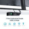 Picture of Startech.Com 7-Port Usb 2.0 Hub - Metal Industrial Usb-A Hub with Esd Protection & 350W Surge Protection - Din Rail, Wall or Desk Mountable - Taa Compliant Usb Expander Hub - ST7200USBM
