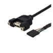 Picture of Startech.Com 1 Ft Panel Mount Usb Cable - Usb a To Motherboard Header Cable F/F - USBPNLAFHD1